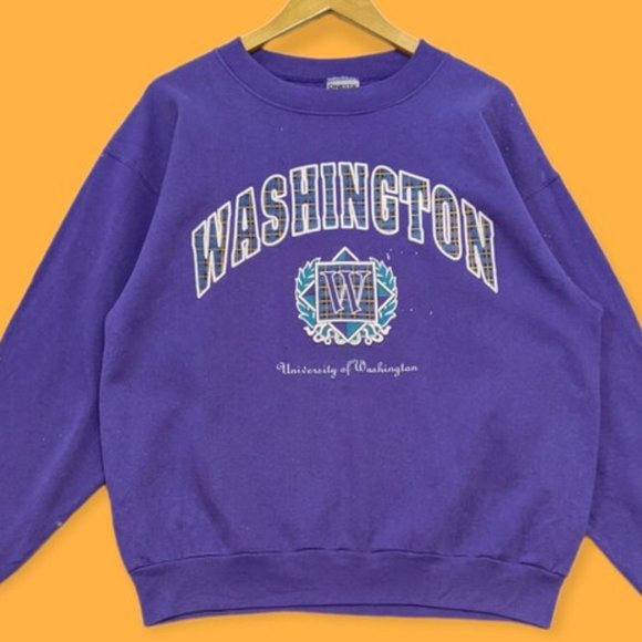 Vintage 90s university of Washington sweatshirt university of Washington shirt - Picture 1 of 2
